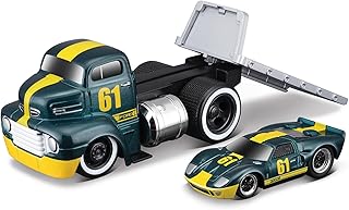 1/64 Scale Top Muscle Transports Series for 1950 Ford COE Flatbed Truck and 1966 Ford GT40 MK II Coupe Diecast Metal Model Car (11547)
