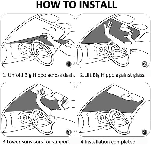 Miniatura 3 de FKELYI Border Collie - Parasol para automóvil con estampado duradero, reflector, de rayos UV, plegable, con lámina de doble burbuja