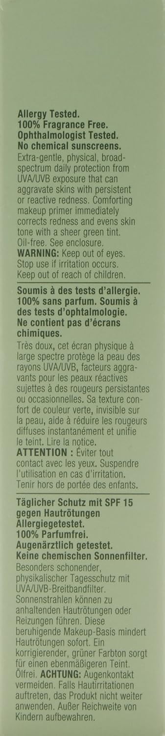 Clinique Redness Solutions Daily Protective Base Broad Spectrum SPF 15 Oil Free Tinted Face Primer, Green, 40 ml (Pack of 1) - Image 4