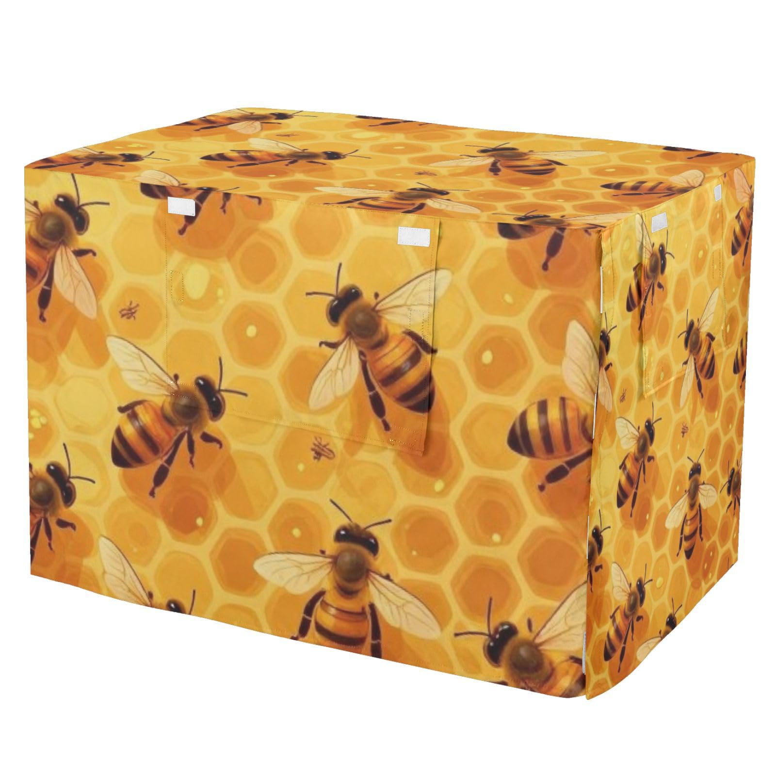 Housse de cage en métal pour chien en tissu nid d'abeille