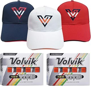 Volvik New Vivid 3-Piece Premium Matte Finish Golf Balls Gift Set Bundle