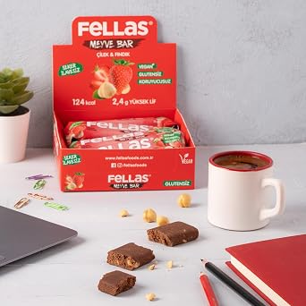 Fellas Meyve Bar, Çilekli ve Fındıklı, 35gr x 12 Adet