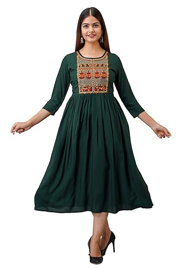 a line flared kurtis
