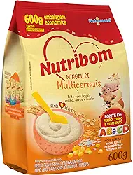 Nutribom Mingau de Multicereais 600g - Feito Com Trigo, Milho, Arroz e Aveia, Fonte de Ferro, Zinco e Vitaminas