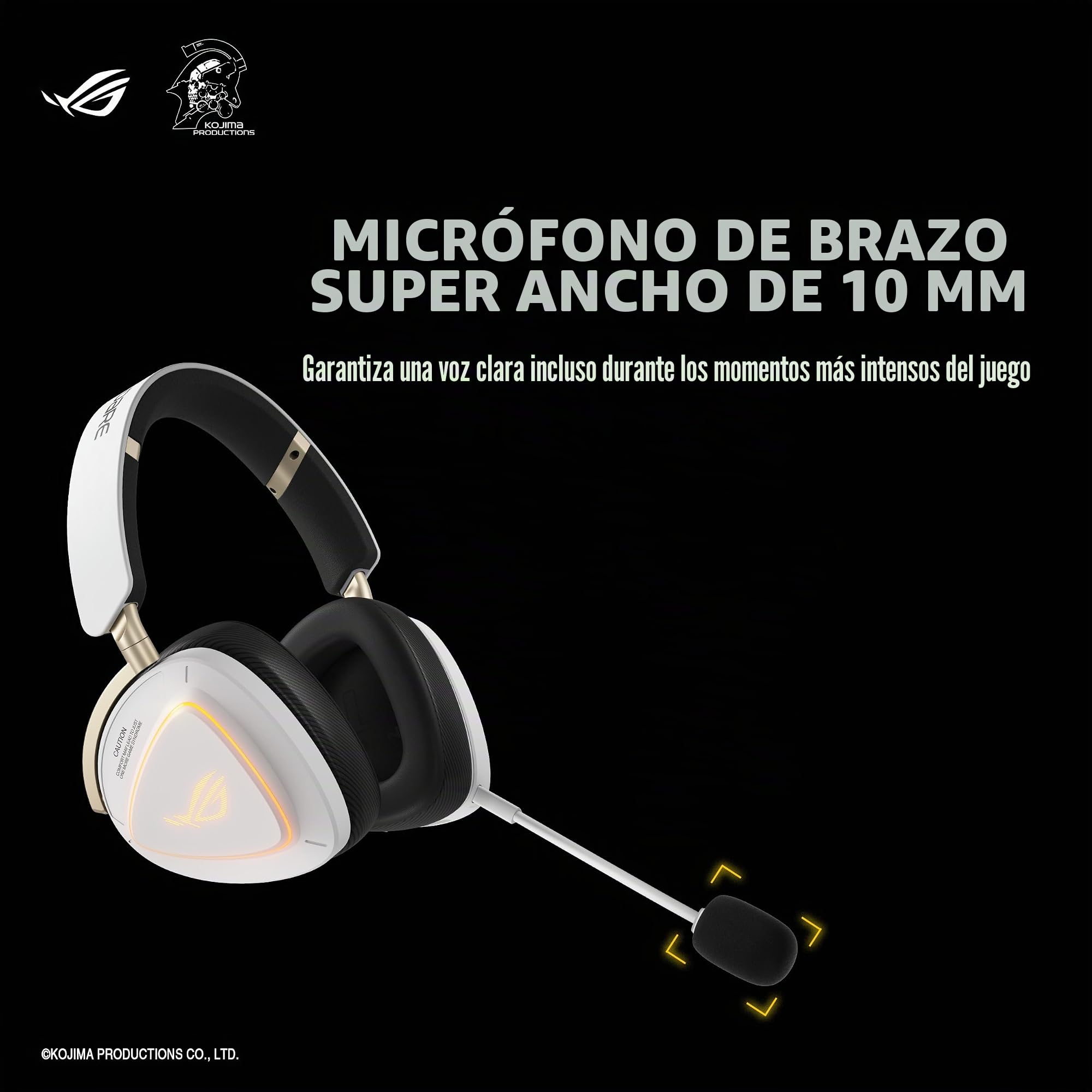ASUS ROG Delta II-KJP Auricolare Con cavo e senza cavo A Padiglione Gaming Bluetooth Nero, Bianco (ASUS ROG DELTA II-KJP WL HEADSET)