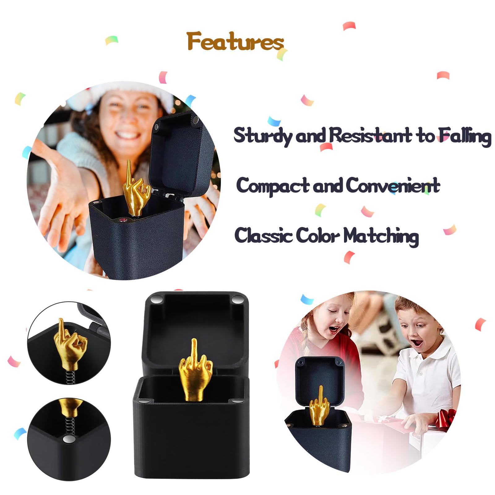 Coffret Cadeau Surprise Du Majeur, Doigt D'Honneur Dans Une Boîte, Coffret Cadeau Surprise Doigt D'Honneur, Cadeau Amusant Popup Surprise, Cadeau De Doigt Central De Noël Pour Un Ami Bureau Home Decor