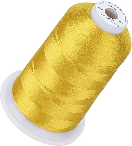 Miniatura 155 de Simthread Hilo de bordar de 5500 yardas, hilo de poliéster 100% 100% de largo de 16,404.2 ft de alto yarda, 170 + colores vivos, clasificación