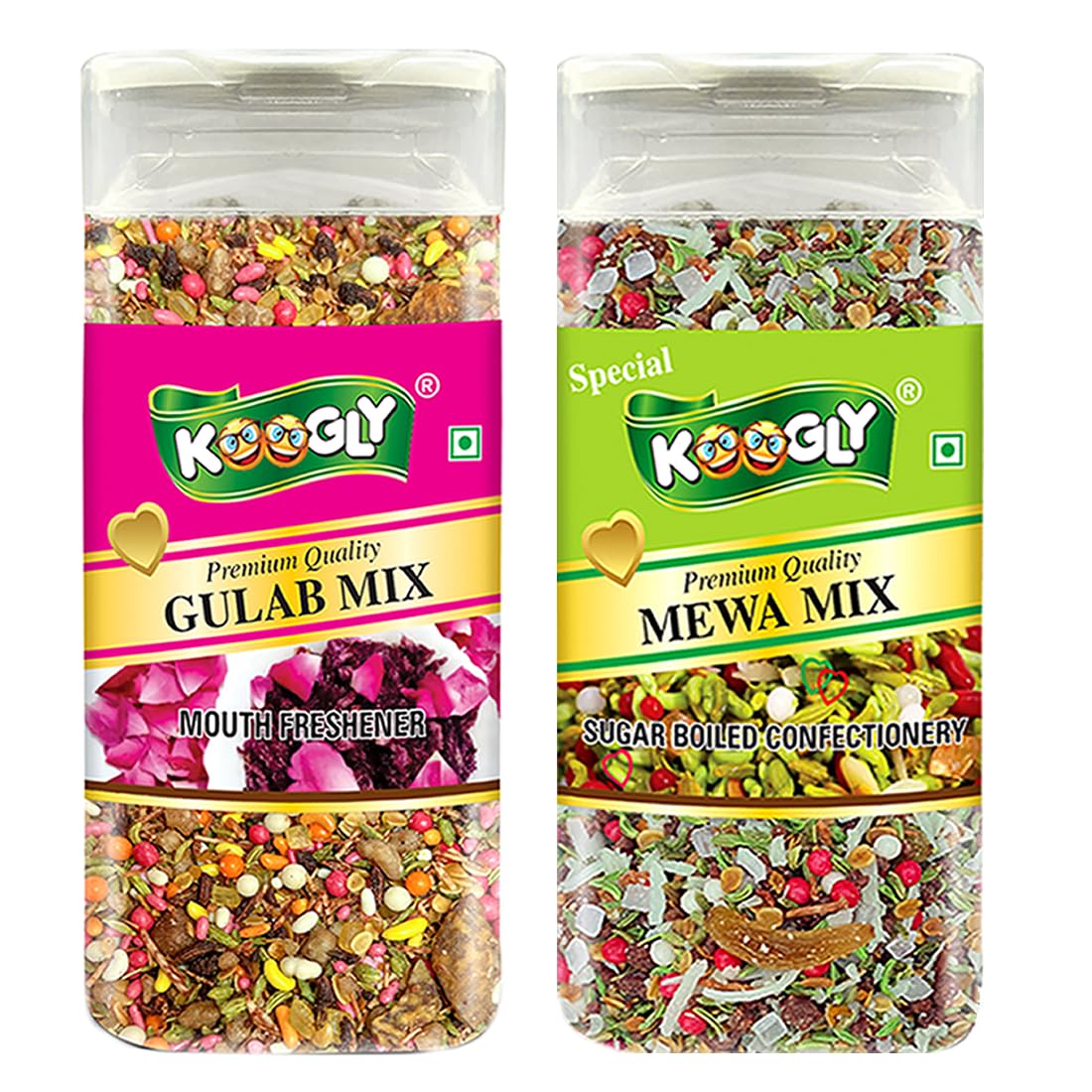 KOOGLY MEWA MIX + GULAB MIX - HEALTHY DIGESTIVE | Sweet Saunf Mouth Freshener, After Meal and Drink Mukhwas Mouth Freshener - Easy to Store (B0C9CS82PM) Amazon Price History, Amazon Price Tracker