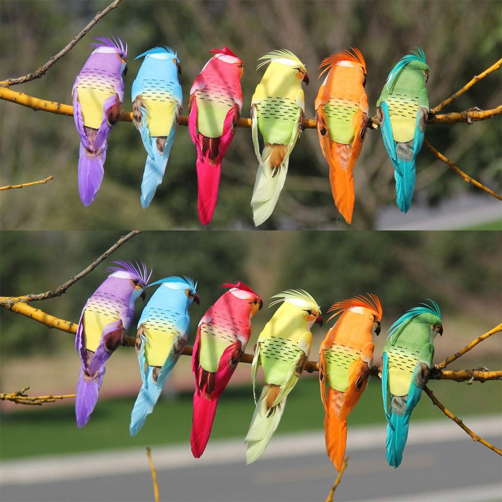 Fiedfikt 12 Pcs Garden Decoration Decoy Birds Parrots Yard Landscape |  Desertcart Seychelles