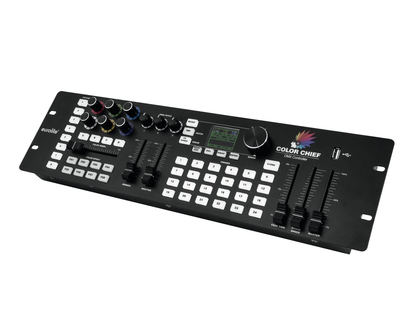 Eurolite DMX LED Color Chief Controller | DMX-Lichtpult mit innovativer Steuerung für LED-Scheinwerfer