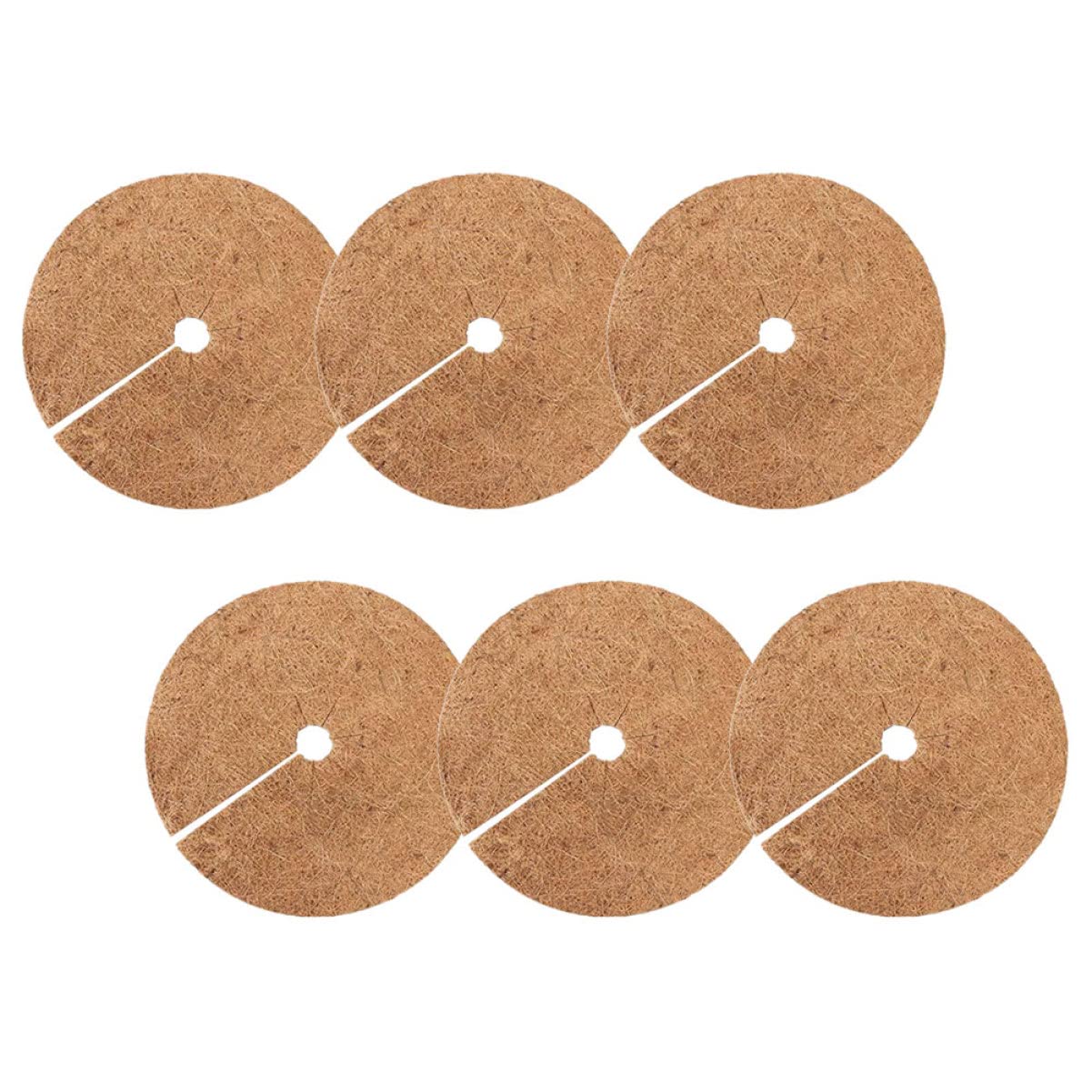 YARNOW 6pcs Flower Pot Coir Mat Coconuts Fiber Tree Ring Mulch Control Fabric Coir Plant Cover Fiber for Bird Nest Fiber Bedding Coir for Plants Breathable Coconut Palm Mat Coconut Fiber