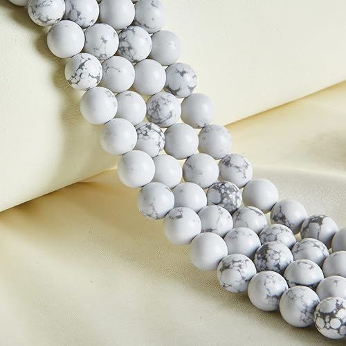 Miniatura 29 de 60 piezas de cuentas de amatista natural de 6 mm, cuentas de piedras preciosas redondas sueltas para hacer joyas