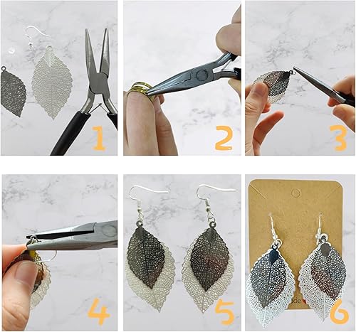 Miniatura 3 de MAIBAOTA Ganchos dorados para hacer joyas, 602 ganchos hipoalergénicos chapados en oro, anillos de salto, hallazgos de aretes, parte trasera de