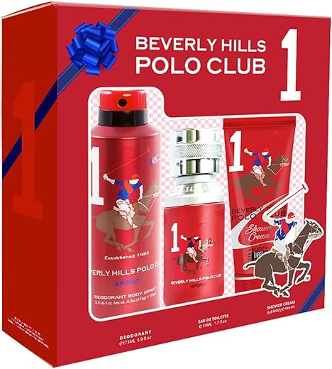 Beverly Hills Polo Club Gift Set No.1 for men’s Eau De Toilette 50ml + Sport Deodorant 175ml + Shower Cream 150ml