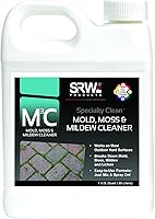SRW Products Specialty Clean MC Mold Moss Mildew Cleaner 1 Quart - No Scrub Outdoor Surface Remover for Concrete, Brick, Wood