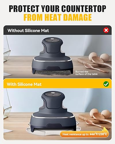 Miniatura 4 de Alfombrilla de silicona resistente al calor para freidora de aire de vidrio Ninja Crispi Almohadillas calientes reutilizables resistentes al calor