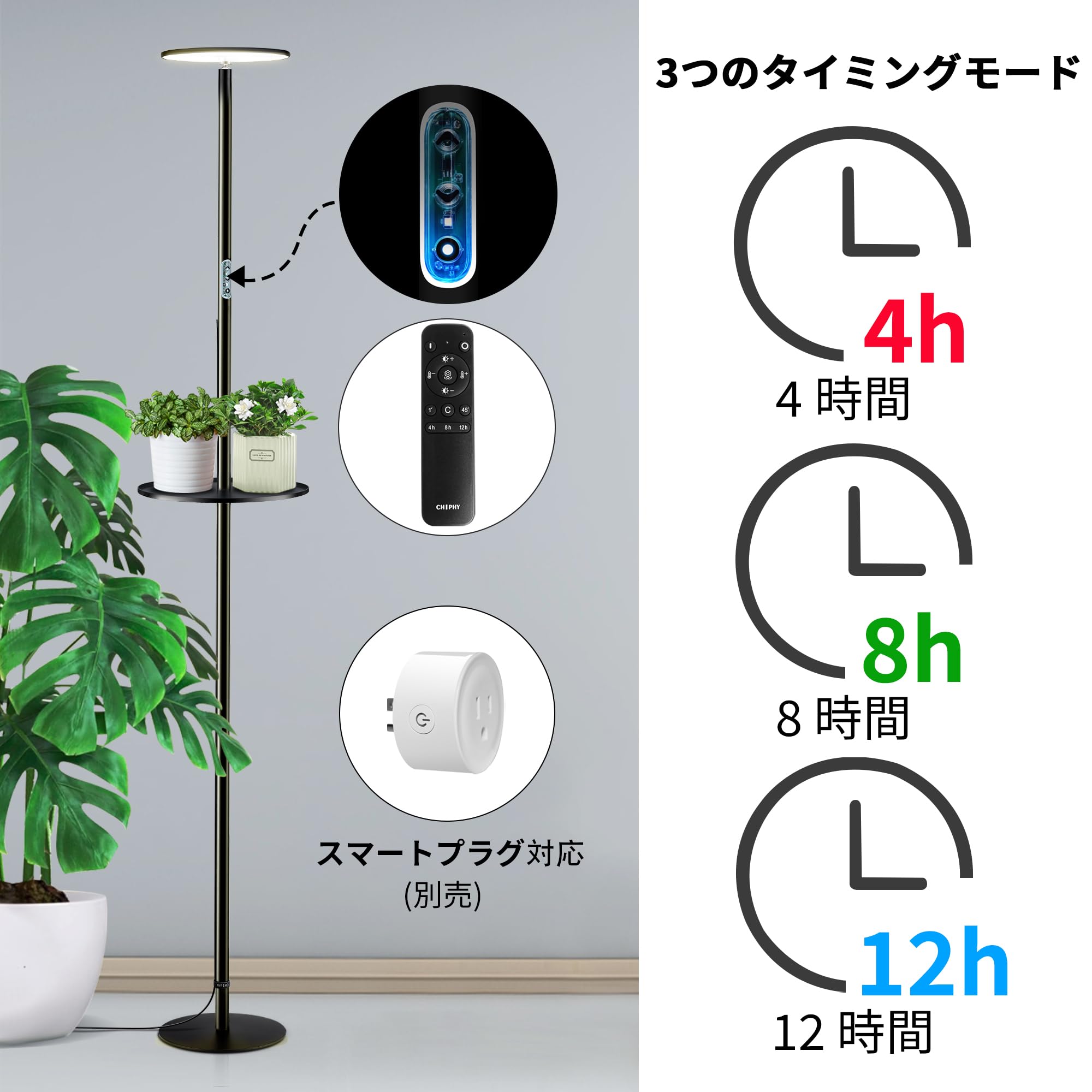 Amazon.co.jp: chiphy 植物育成ライト植物成長ライトled 室内植物栽培