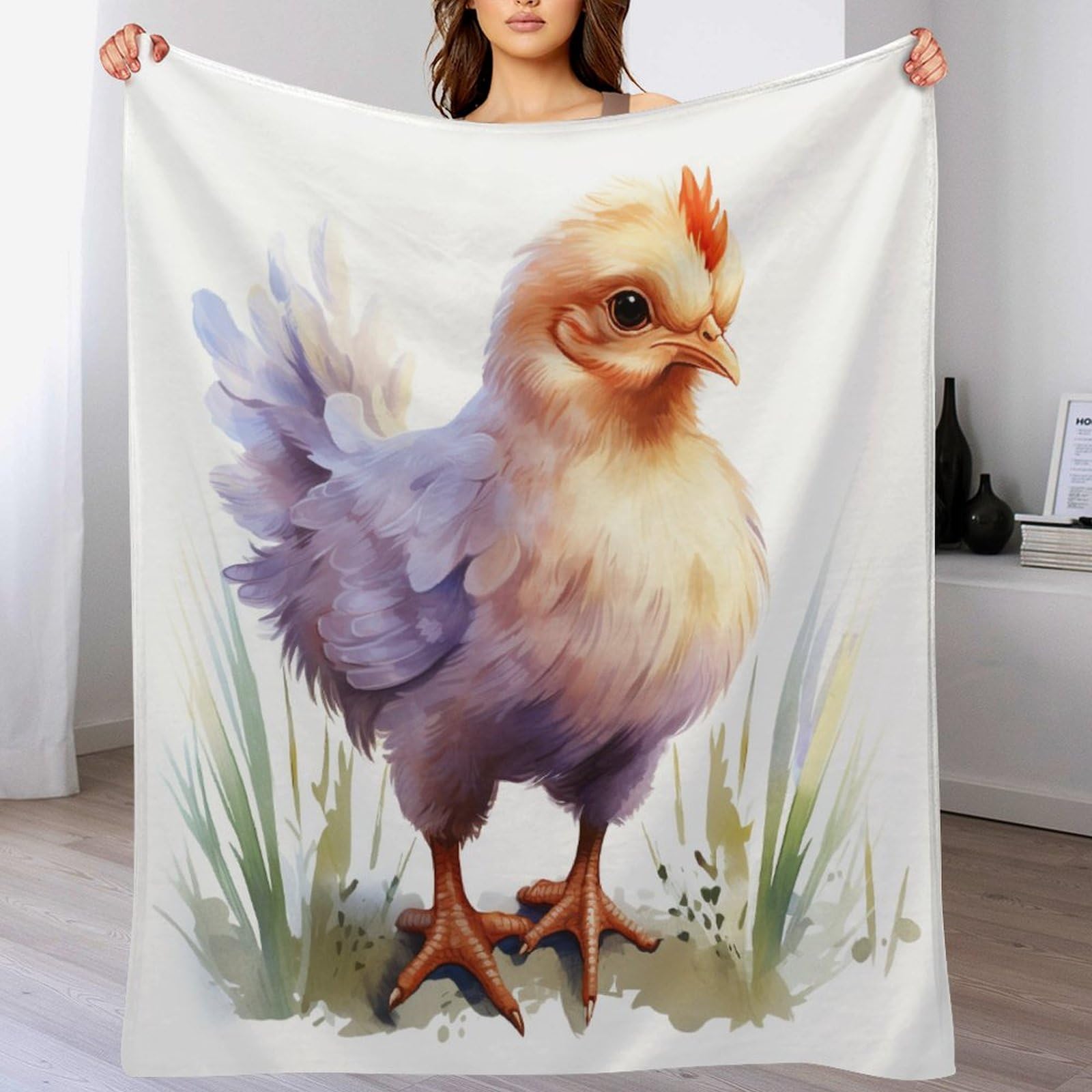 Couverture polaire poulet douce et chaude : le cadeau parfait pour toute la famille