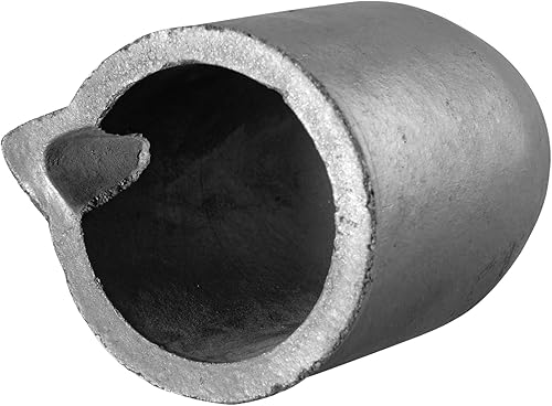 Vista 18 de QNK # 0 (1.1lbs-0.5kg) Crisol de grafito de arcilla para fundición de metales Refinación Oro Plata Cobre Latón Aluminio 3,272.0 °F (3300°F)