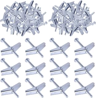 Swpeet 30Pcs 1/4 Inch Toggle Bolt and Wing Nut Kit for Hanging Heavy Items on Drywall