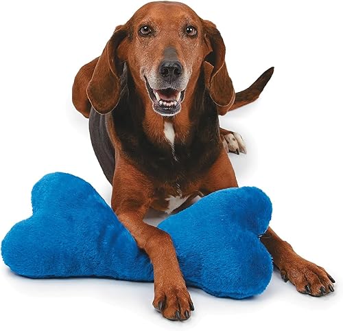 Miniatura 3 de Zanies Big Bone - Juguete de peluche para perros de raza grande, color brillante, tamaño mega de 16.5 pulgadas, los colores varían