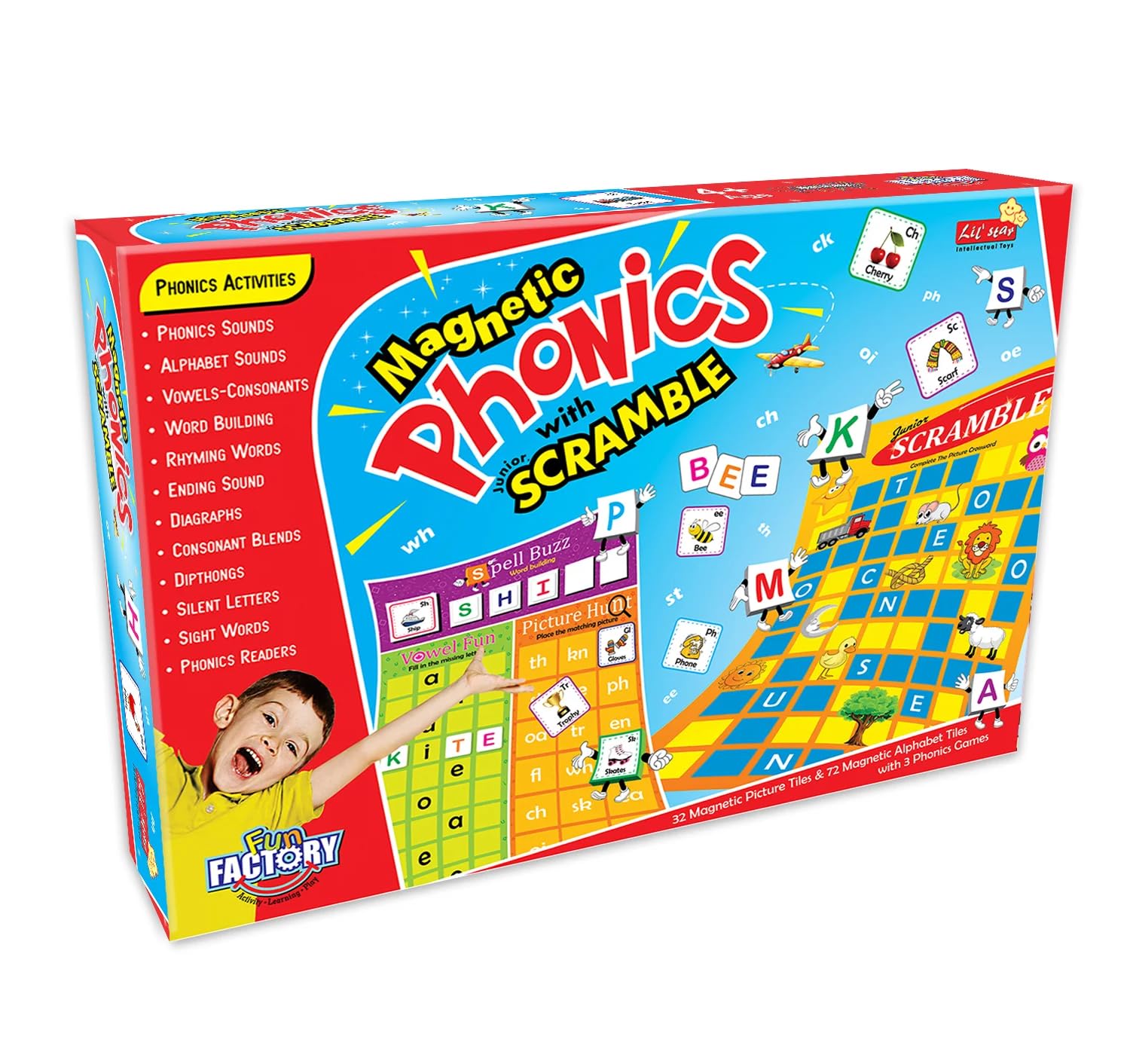 Magnetic Phonics Learning Kit with Scramble Game, Fun Spelling, Word Building & Reading Educational Toy for Kids (B0D9PB1K2H) Amazon Price History, Amazon Price Tracker