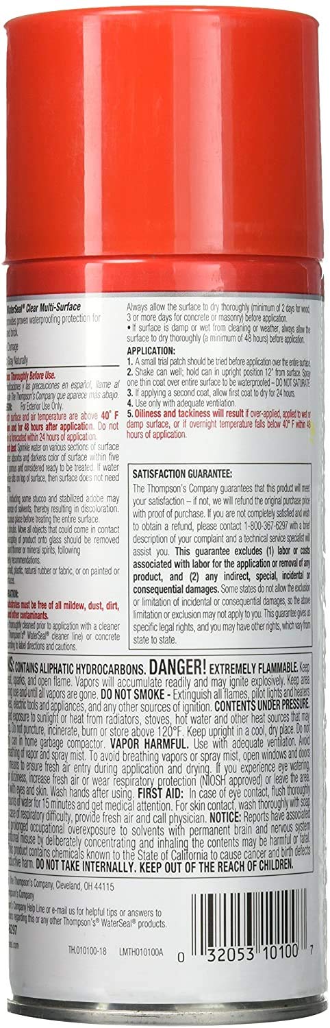 Thompsons TH.010100-18 Clear Multi-Surface Aerosol Waterproofer (Fоur Paсk)
