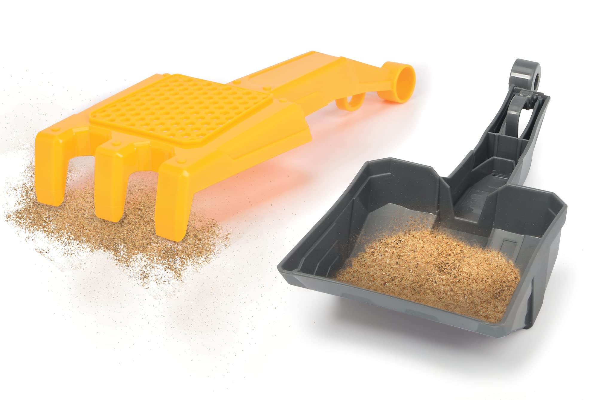 Dickie Toys-Volvo Baustellen-Spielzeug (9-teiliges Set)-für Kinder ab 3 Jahren, 1 Meter hoher Kran, 3 Baustellenfahrzeuge (Radlader, Bagger, Kipplaster), Sandspielzeug & Helm, Mehrfarbig (203724007)
