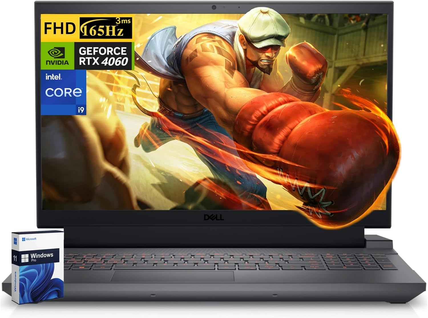Dell G15 5530 Gaming Laptop, NVIDIA RTX 4060 8GB GDDR6, Intel i9-13900HX(Up to 5.4GHz, 36 MB Cache), 15.6″ 1920×1080 165Hz 3ms, 64 GB DDR5, 2 TB SSD, Backlit Keyboard, Windows 11 Pro