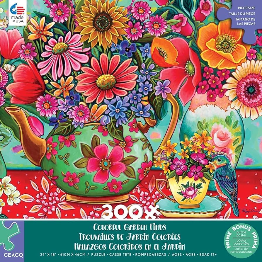 Amazon.com: Ceaco - Peggy Davis - Colorful Garden Finds - 300