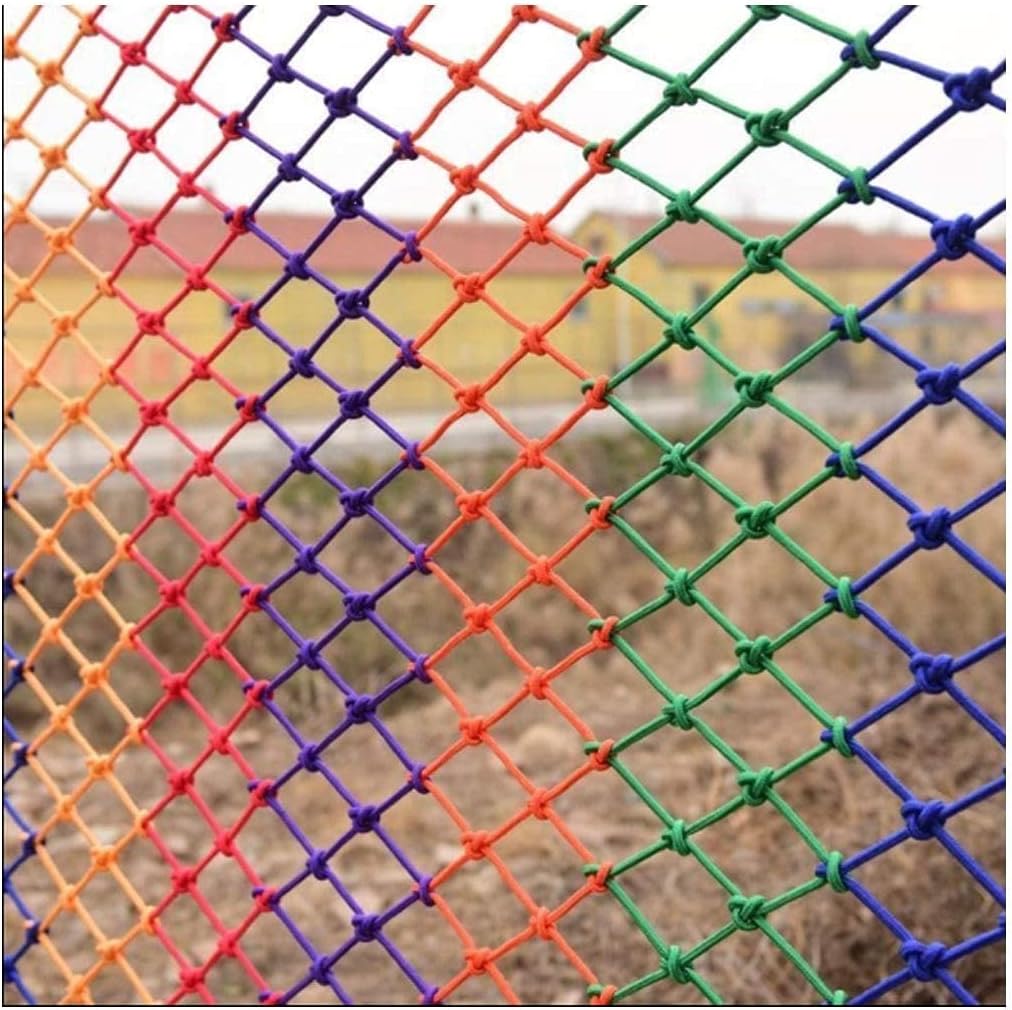 Outdoor Stair Safety Net, Playground Railing Rope Net Nylon Cargo Net Swing Waterproof, Color Decor Net Kids Climbing Protective Net Rope Netting (Size : 3x4m(9x13ft))