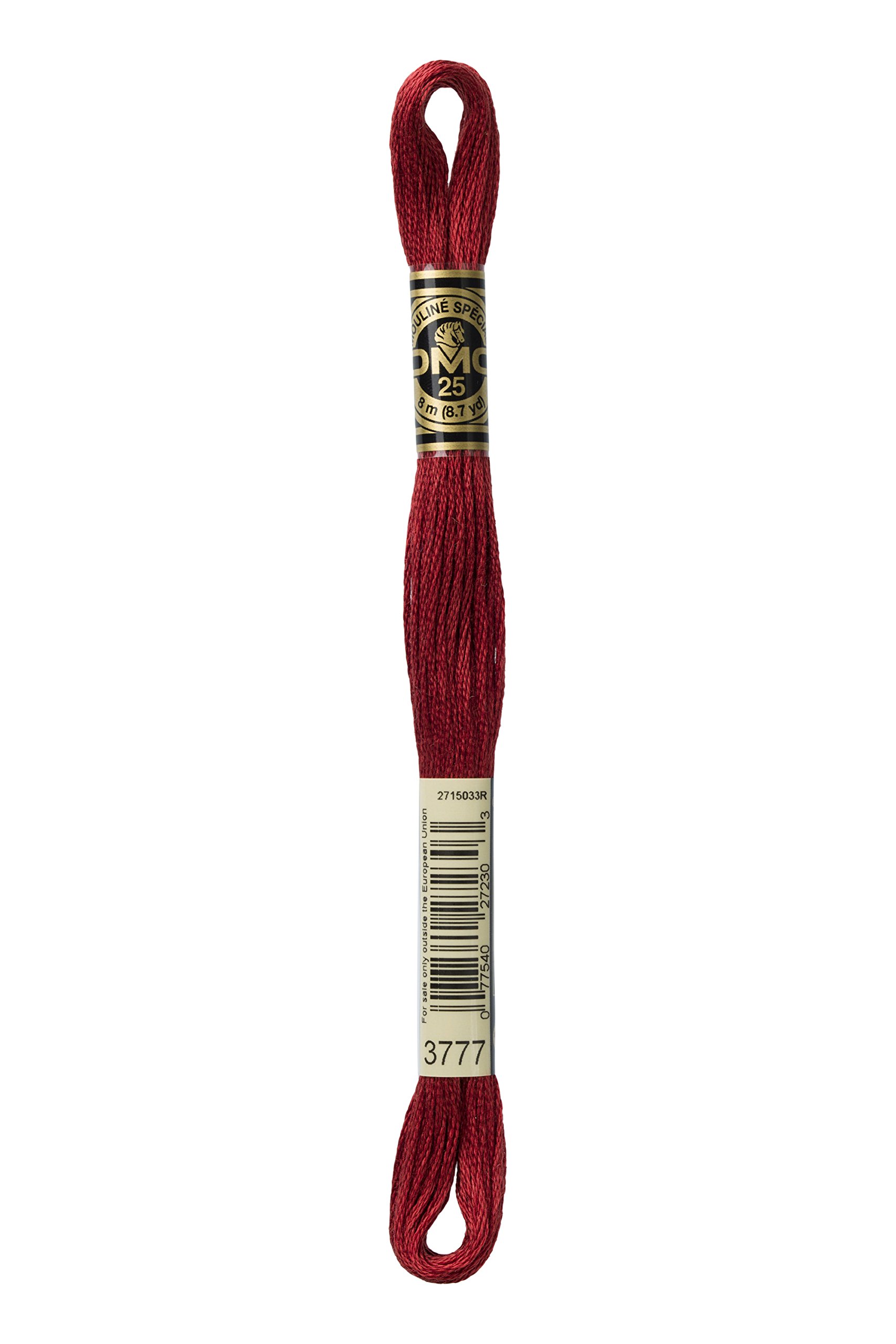 DMC 117-3777 Mouline Stranded Cotton Six Strand Embroidery Floss Thread, Dark Terra Cotta, 8.7-Yard
