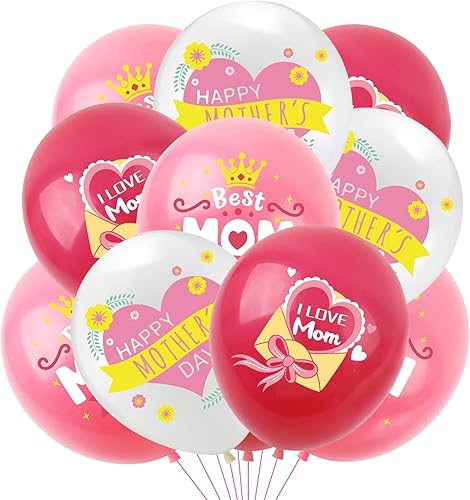 Globos de látex para el Día de la Madre, globos de látex de 12 pulgadas para decoración de fiesta temática de la madre, globos para fiestas