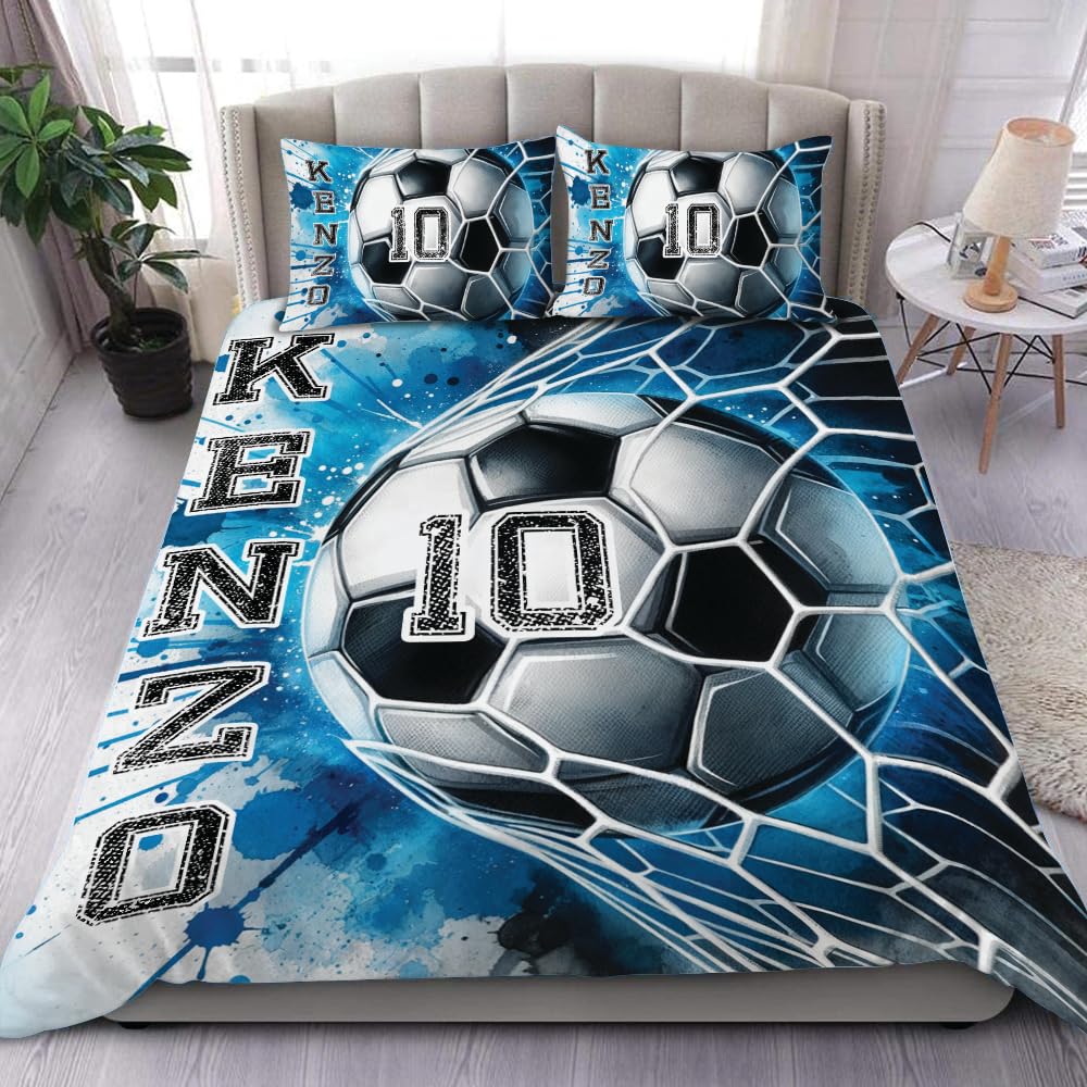 Amazon.com: Jeminise Soccer Player Comforter Set, Custom Soccer