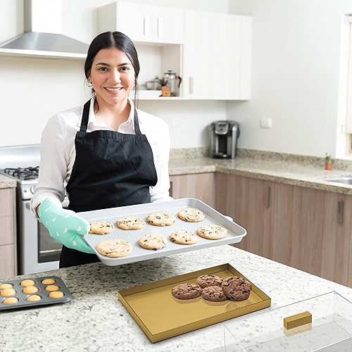 Miniatura 4 de Elavain Soporte acrílico para tartas  Bandeja multifuncional para servir  Elegante bandeja dorada para alimentos con tapa transparente  Perfecto