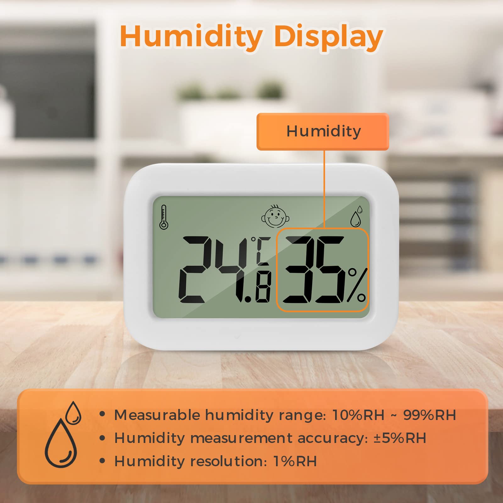 Mini Digital Thermometer Hygrometer Innen, 3 Stück Produktbild-Vorschau 9
