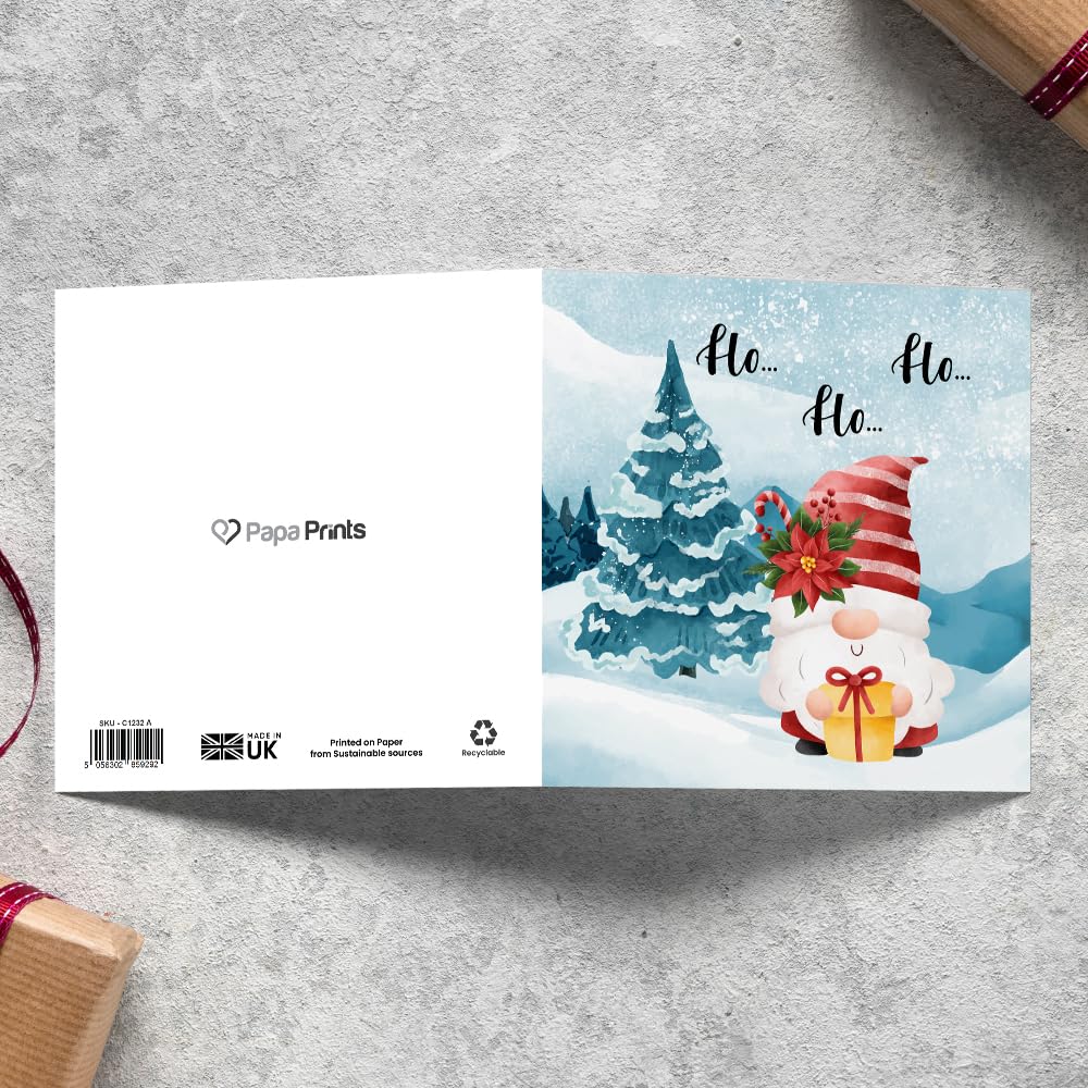 Papa Prints School Childrens Xmas Cards Class Christmas Cards Pack of 30 Christmas Cards with Envelopes (100 x 100 mm) Christmas Cards Multipack (Snow X'mas) - Image 3