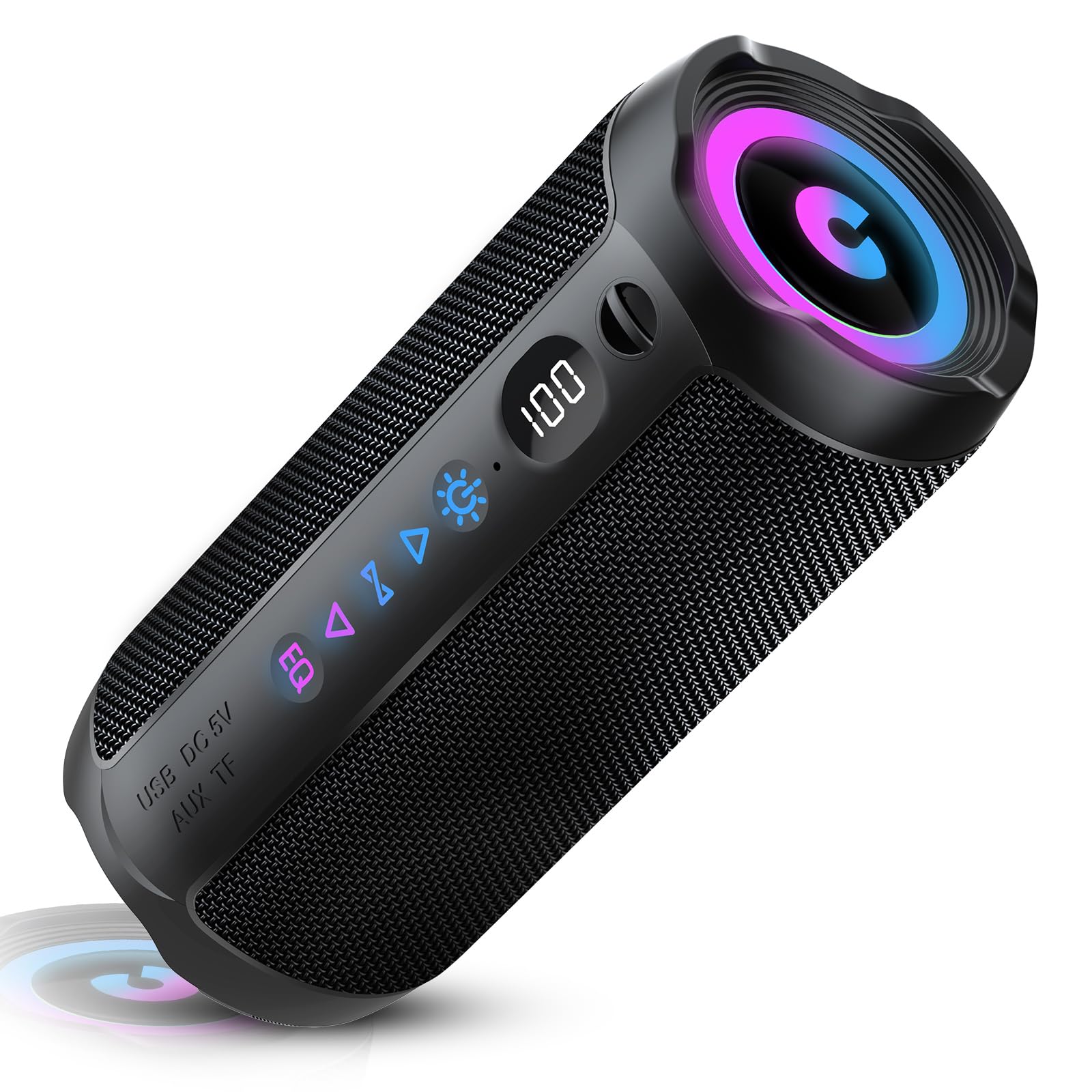 Cassa Bluetooth Portatile 25W, Potente Altoparlante Bluetooth, Doppio Basso Driver, 25 Ore di Autonomia, TWS Accoppiamento, RGB, IPX7 Impermeabile, AUX, TF,USB,Ideale Attività All'aperto/Feste/Viaggi