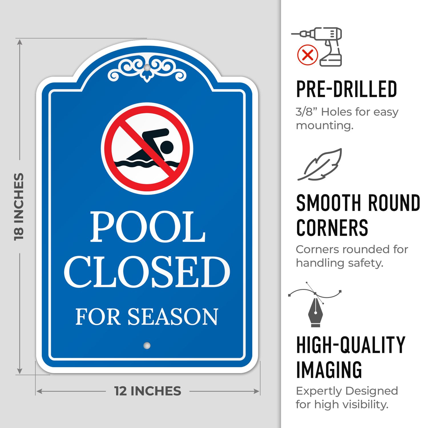 24x30 Inch HDPE Maintenance Sign Weatherproof - 24x30 Inch HDPE No ...
