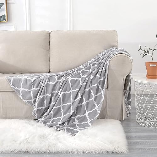 Miniatura 7 de Smile Bee Manta de franela de vellón tamaño individual, mantas de felpa súper suaves y acogedoras, manta de microfibra ligera para sofá cama, 60 x