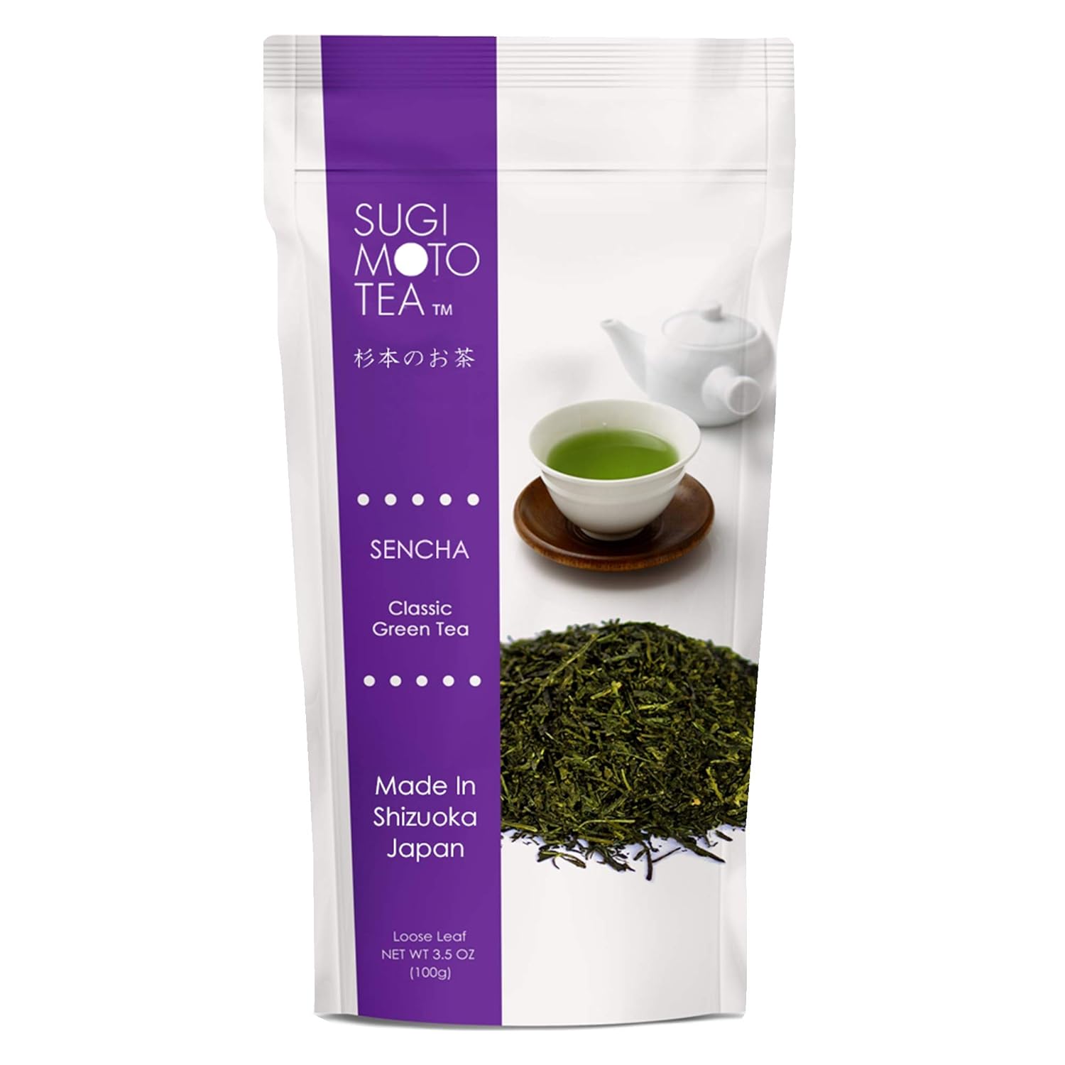 Sugimoto Tea Company SA Japanese Sen Cha, Loose Leaf, Package, White (ASINPPOSPRME18669), green tea, 3.5 Ounce : Japanese Tea Leaves : Grocery & Gourmet Food