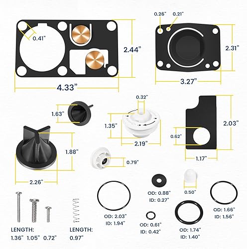 Miniatura 7 de Repuesto para Jabsco 29045-3000 Twist N Lock Marine Kit de servicio de inodoro manual para inodoro de la serie 29090-3 y 29120-3 (2008 a 2023)