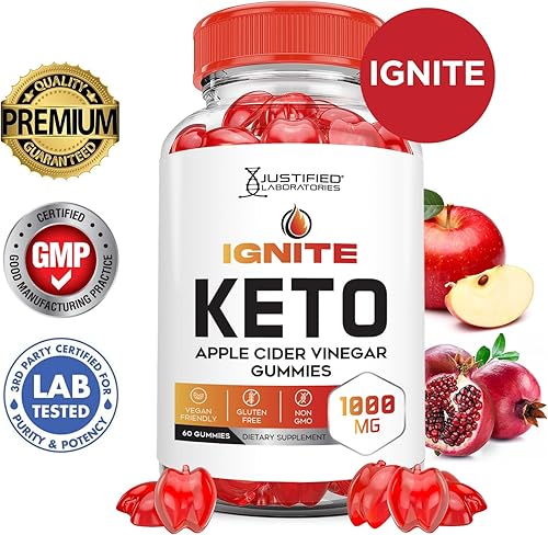 Miniatura 8 de Ignite Keto ACV Gummies Advanced 1000MG Ignite Keto Gummies Formula Vinagre de sidra de manzana formulado con jugo de granada remolacha en polvo B12