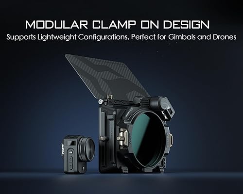 Miniatura 3 de Tilta Mirage Matte Box  Diseñada para cámara réflex digital, cardán y drones  Sistema modular moderno (caja mate + VND + motor)