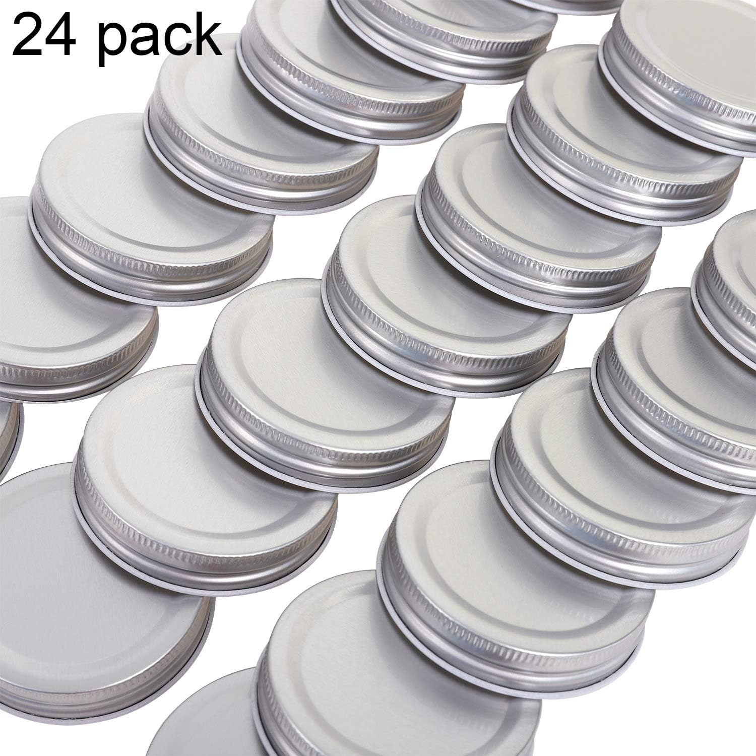 URATOT 24 Pack Mason Jar Lids Secure Reuseable Regular Mouth Mason Storage Canning Lids