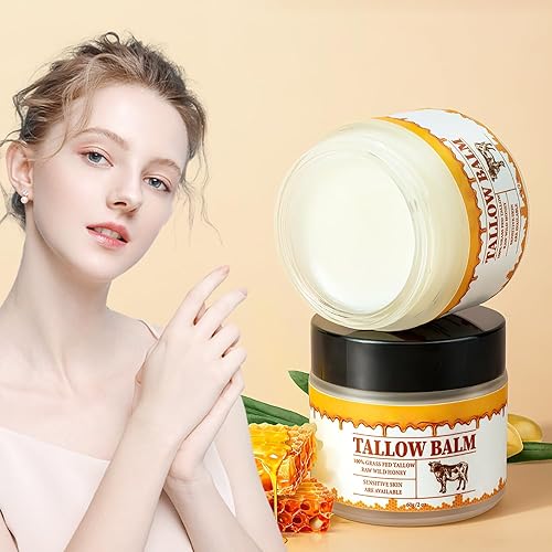 Miniatura 4 de Tallow and Honey Balm, Sarga de res premium y miel silvestre, bálsamo para hidratación de la piel, sargo de carne alimentada con pasto y bálsamo de
