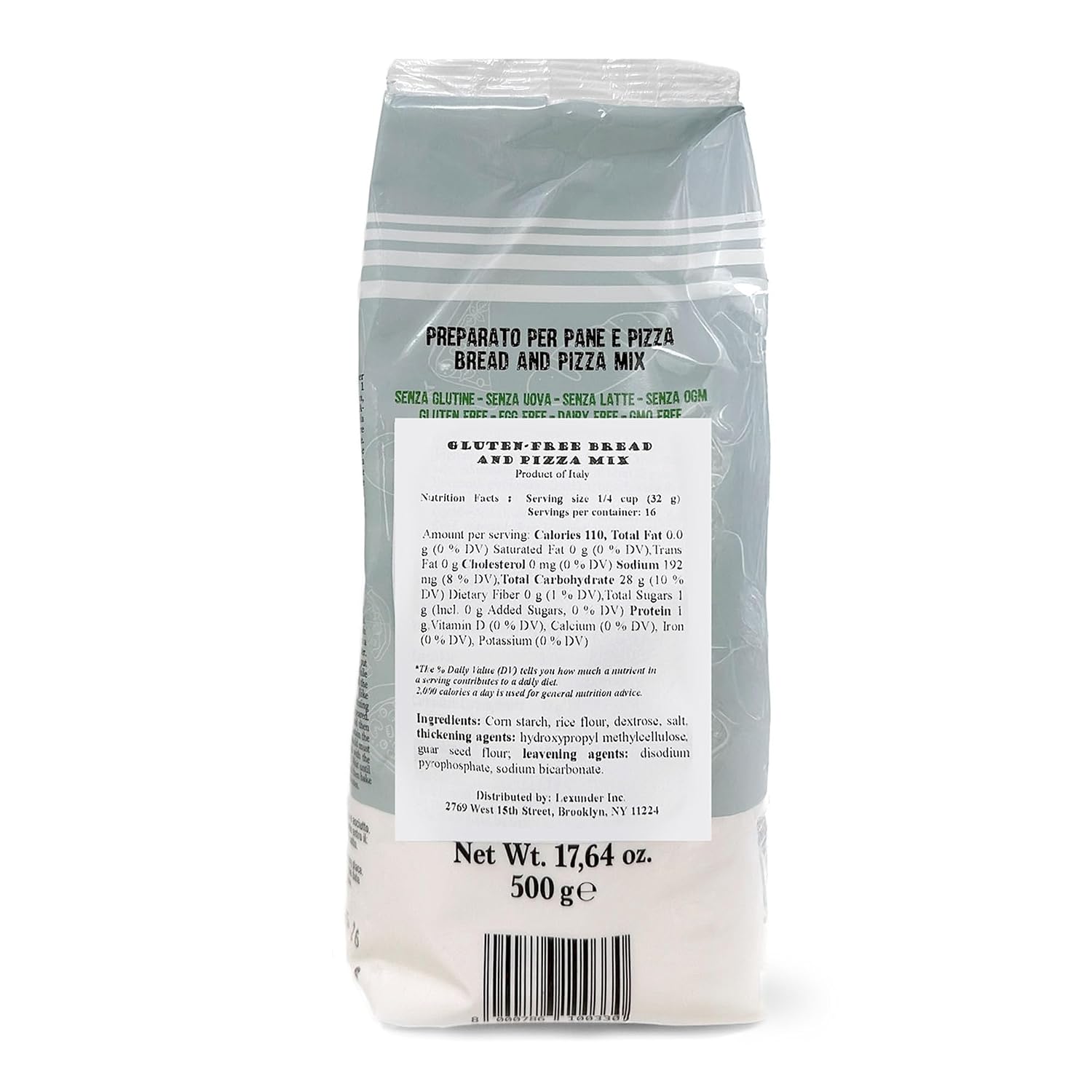 La Grande Ruota Gluten Free Mix For Bread and Pizza 17.64 oz (Pack of 6), – Suitable For Celiac And Gluten-Intolerant Consumers. Dairy Free, Non-GMO. Vegan, Wholesale
