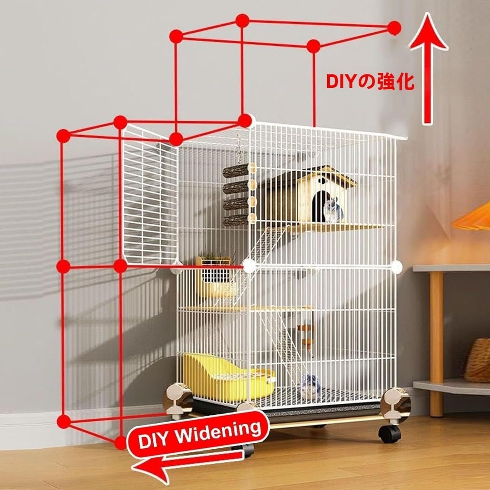 Amazon | チンチラ ケージ モルモット ケージ チンチラケージ 特大金属