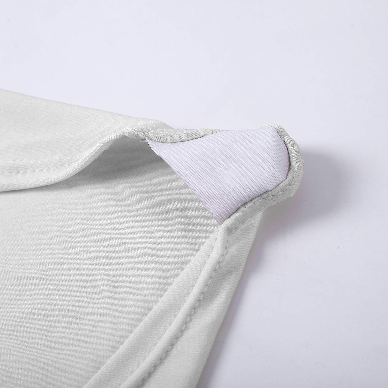 Peomeise Coprisedia elasticizzato in spandex per matrimoni, feste, pranzi, banchetti, eventi (argento, 25)