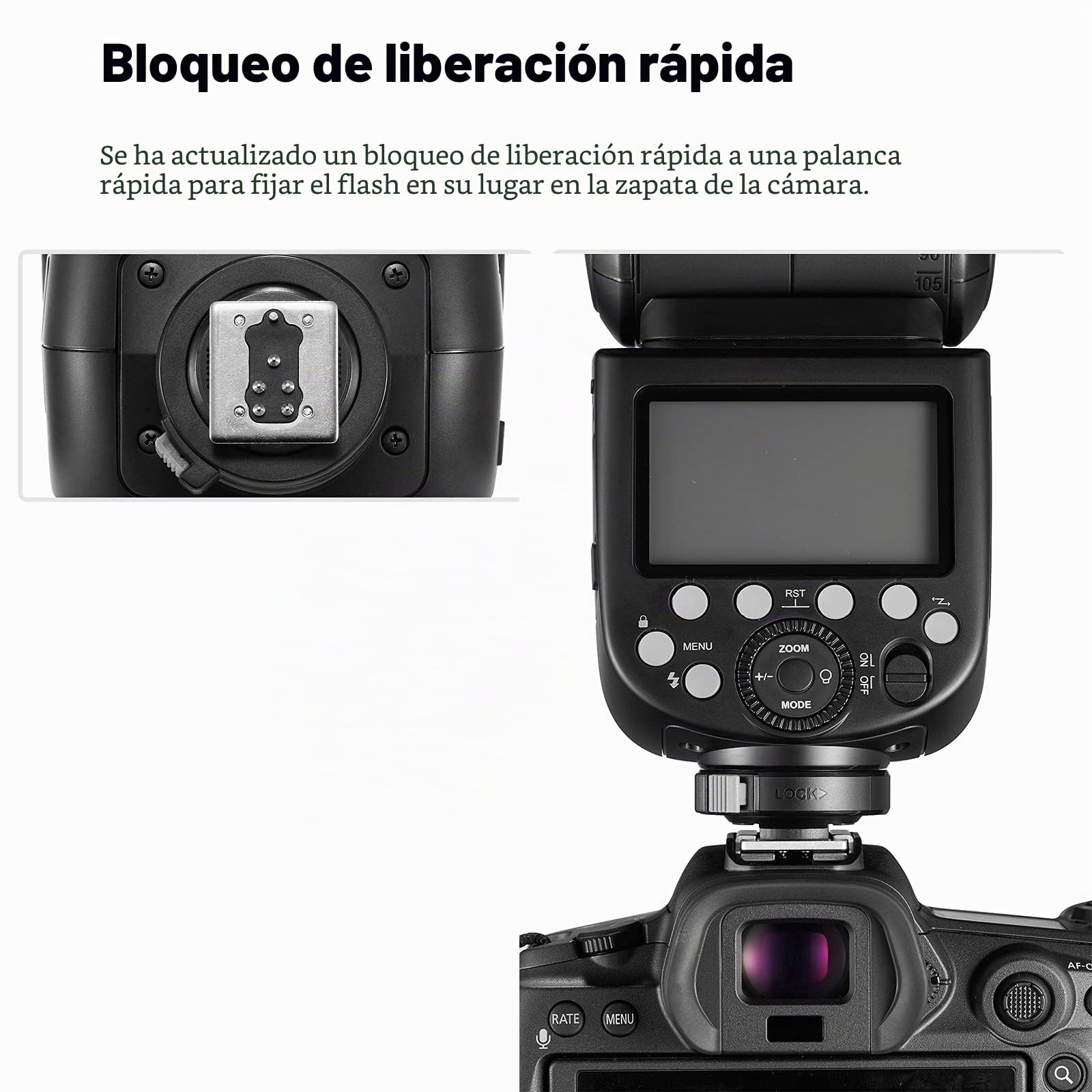 Godox V860III-S TTL High-Speed Sync GN60 1/8000 Speedlight 2600mAh Li-on Battery Flash de la cámara Speedlite Compatible con la cámara Sony